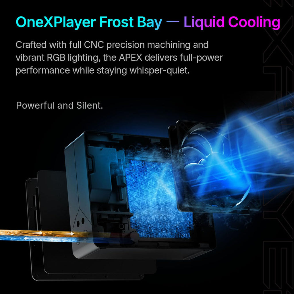 WEELIAO OneXFly Apex Portable Handheld Gaming PC with AMD Ryzen AI Max+ 395 CPU, AMD Radeon 8060S GPU, 8-inch 120Hz Display, Liquid Cooling for AAA PC Games, Windows 11 Handheld (48G+1TB)