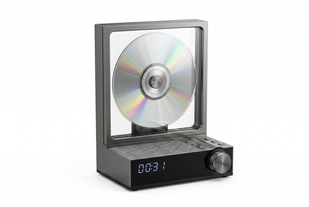 2 unidades Pacote - Retro CD Player CD Player Vertical — Bluetooth + RGB